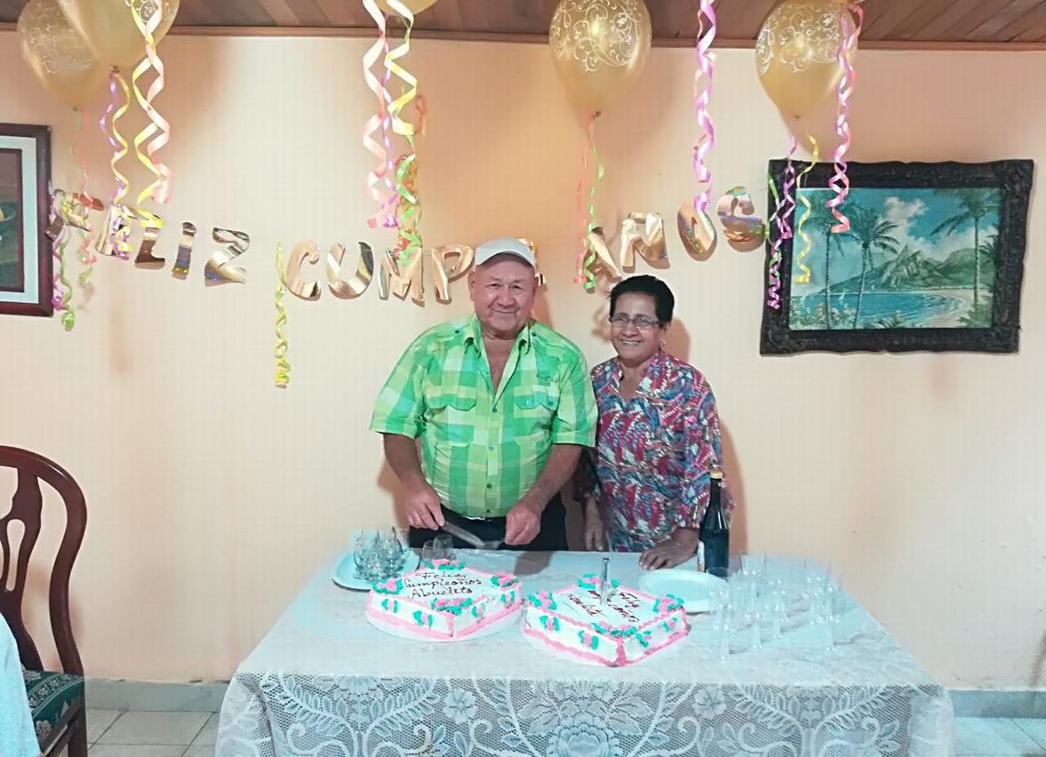 Los cumpleañeros, Tomás Parra y Enriqueta Fierro.